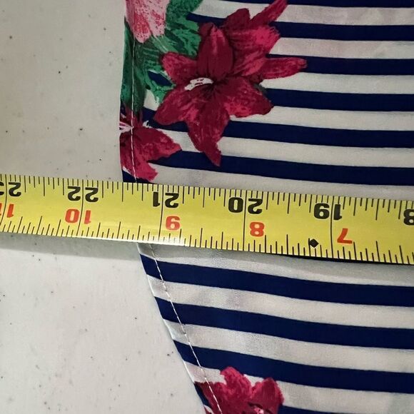 Charming Charlie striped floral off the shoulder top - Picture 5 of 7